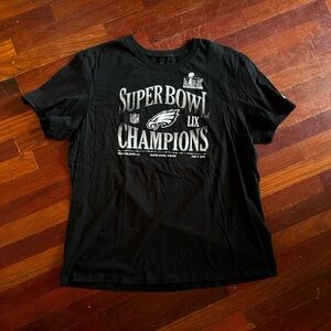 Nike Superbowl LIX Champions Philadelphia Eagles Black Tee NFL